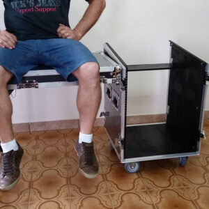 Rack 12U com mesa lateral e suporte padrão mesa de som