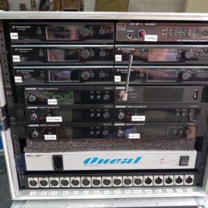 Rack para microfones e in-ear