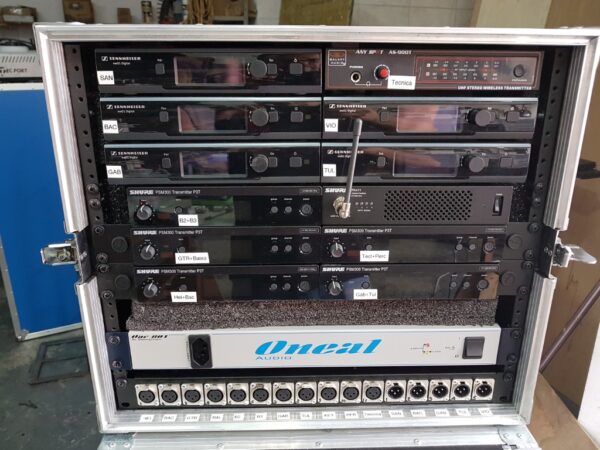 Rack para microfones e in-ear