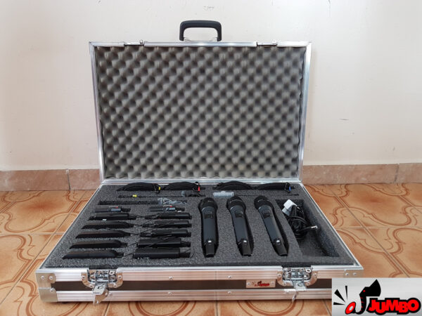 Maleta para microfones Sennheiser e in-ears Shure