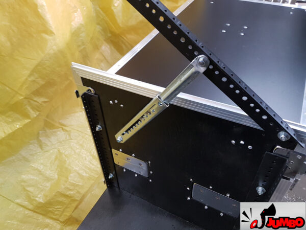 Rack com 2 tampas laterais e mesa de som inclinável com catraca - Image 10