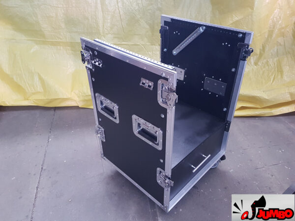 Rack com 2 tampas laterais e mesa de som inclinável com catraca - Image 7
