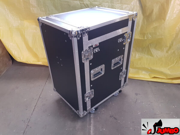 Rack com 2 tampas laterais e mesa de som inclinável com catraca - Image 3