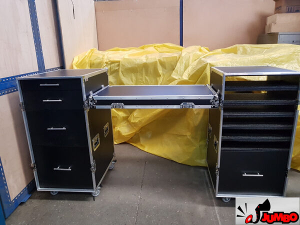 Racks gaveteiro e multimídia com mesa central - Image 15